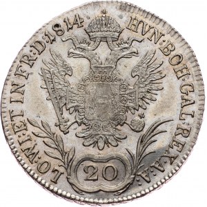 Franz I. (II.), 20 Kreuzer 1814, A