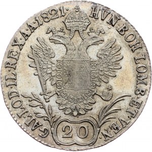 Franz I. (II.), 20 Kreuzer 1821, B