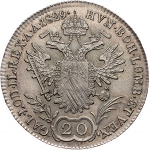 Franz I. (II.), 20 Kreuzer 1829, A
