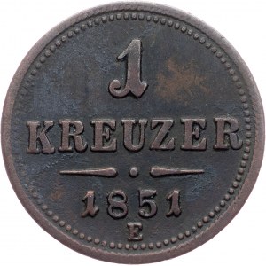 Franz Joseph I., 1 Kreuzer 1851, E