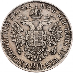 Franz Joseph I., 20 Kreuzer 1852, Vienna