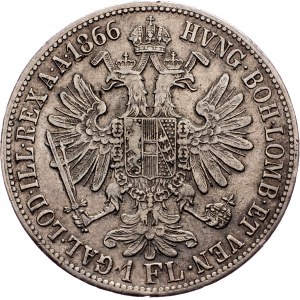 Franz Joseph I., 1 Gulden 1866, A, Vienna