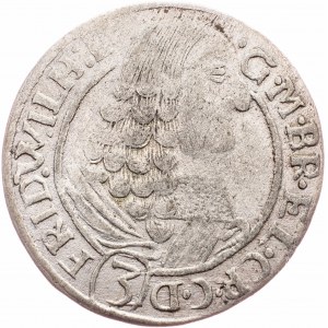 Brandenburg-Prussia, Friedrich Wilhelm, 3 Kreuzer 1667, Krossen