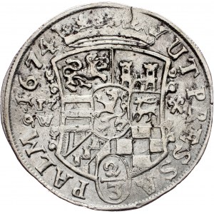 G-S-Wittgenstein-Hoh., Ellrich Gustav, 2/3 Thaler 1674