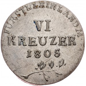 Carl Frierdich Wilhelm, 6 Kreuzer 1805, Darmstadt