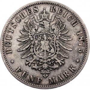 Wilhelm I, 5 Mark 1875, Hanover