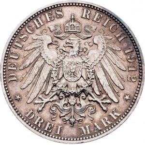 Friedrich August III, 3 Mark 1912, Muldenhutten