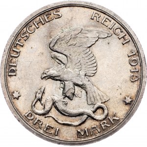 Wilhelm II, 3 Mark 1913, Berlin