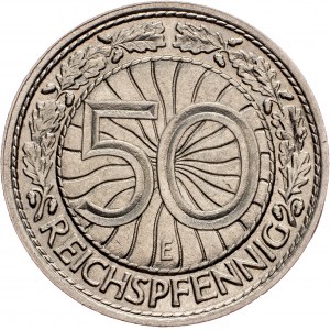 Weimar Republic, 50 Reichspfennig 1927, Muldenhutten