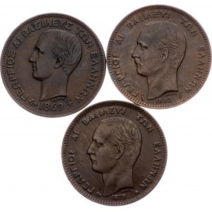 George I, 5 Lepta 1869, 1878, 1882
