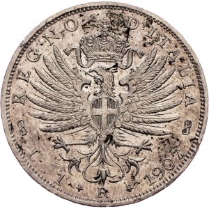 Vittorio Emanuele III, 1 Lira 1907, Rome