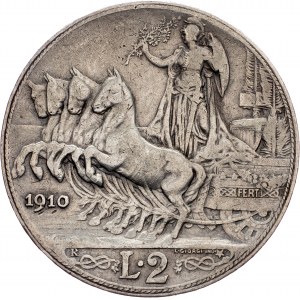 Vittorio Emanuele III, 2 Lire 1910, Rome