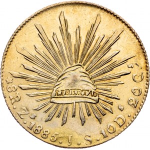 Republic, 8 Reales 1885, Zacatecas