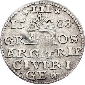 Sigismund III Vasa, Trojak 1588, Riga