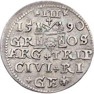 Sigismund III Vasa, Trojak 1590, Riga