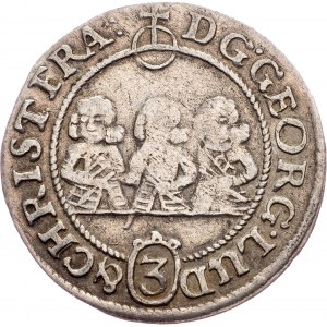 Silesia, Georg II, Ludwig IV, Christian, 3 Kreuzer 1655