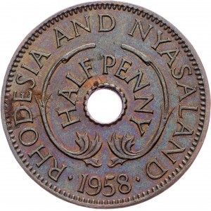 Elizabeth II, 1/2 Penny 1958, London