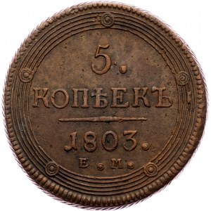 Alexander I, 5 Kopecks 1803, EM