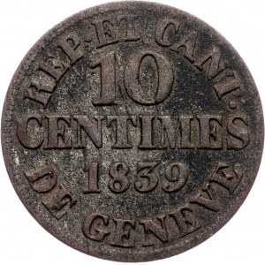 Geneva, 10 Centimes 1839