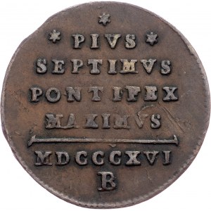 Pius VII, 1 Quattrino 1816