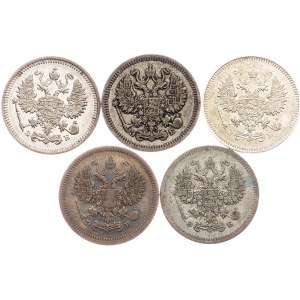 Russia, 10 Kopecks 1907, 1908, 1909
