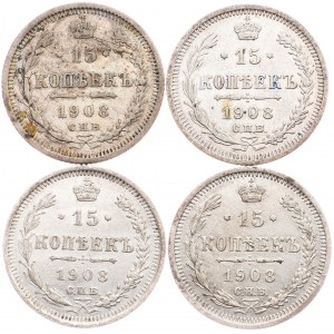Russia, 15 Kopecks 1908