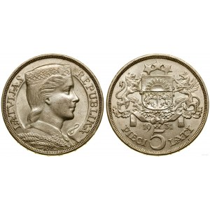 Łotwa, 5 łatów, 1931, Londyn