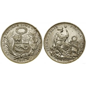 Peru, 1 sol, 1934, Lima