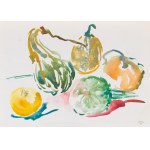 Ewa WIECZOREK (1947-2011), Set of 12 studies of flowers and vegetables