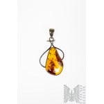 Pendant with Natural Amber, Silver 925, Gdansk