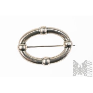 Blown Oval Brooch, 925 Silver