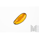 Oval Brooch with Large Natural Amber, 925 Silver, Sawicki, Warsaw