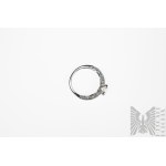 Ring with White Zircons, 925 Silver