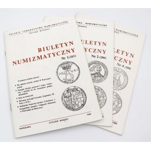 Biuletyn Numizmatyczny (3 egzemplarze): nr 1/1992, nr 2/1992, nr 4/1992