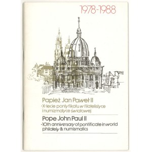 Papież Jan Paweł II. X-lecie pontyfikatu w filatelistyce i numizmatyce światowej 1978-1988, 1988