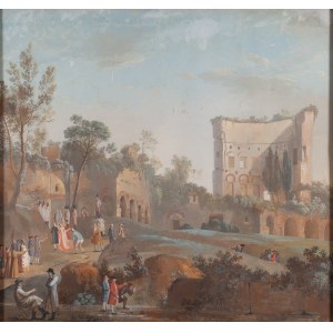 Franciszek Smuglewicz (1745 Warszawa - 1807 Wilno), Widok ruin Term Tytusa, 1775
