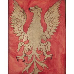 Polnischer Adler auf einer Fahne, 19. Jahrhundert.
