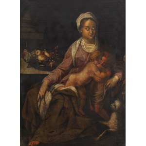 Autor nierozpoznany (XVIII/XIX w.), Madonna z Dzieciątkiem i św. Janem Chrzcicielem