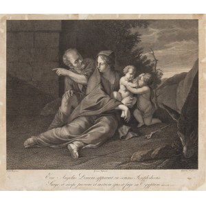 Guglielmo Morghen (1758 - 1833), Heilige Familie mit dem Heiligen Johannes nach Nicolas Poussin, 18./19. Jahrhundert.