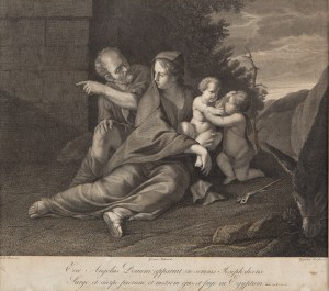 Guglielmo Morghen (1758 - 1833), Święta Rodzina ze świętym Janem według Nicolasa Poussin, XVIII/XIX w.