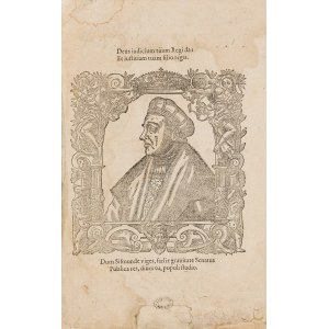 Neznámý autor (16. století), Portrét Zikmunda I. z titulního listu knihy Ivris Provincialis Qvod Specvlvm Saxonvm Vvlgo nuncupatur, Libri Tres [...], 1602