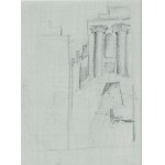 Tamara Lempicka (1895 Moskau - 1980 Cuernavaca, Mexiko), Zwei Architekturskizzen und eine Figurenstudie, um 1924