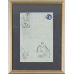 Tamara Lempicka (1895 Moskva - 1980 Cuernavaca, Mexiko), Dvě architektonické skici a figurální studie, asi 1924