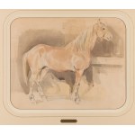 Piotr Michałowski (1800 Kraków - 1855 Krzyżtoporzyce near Kraków), Study of a horse in a stable