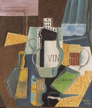 Henryk Hayden (1883 Warszawa - 1970 Paryż), Martwa natura z butelką wina (