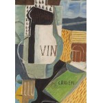 Henryk Hayden (1883 Warschau - 1970 Paris), Stillleben mit einer Flasche Wein (Nature Morte - Vin Et Craven), 1917