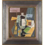 Henryk Hayden (1883 Warschau - 1970 Paris), Stillleben mit einer Flasche Wein (Nature Morte - Vin Et Craven), 1917