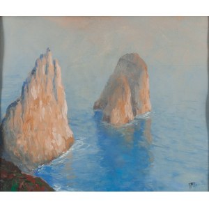 Soter Jaxa Malachowski (1867 Wolanow near Odessa - 1952 Krakow), Rocks on Capri