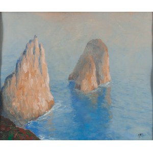 Soter Jaxa Malachowski (1867 Wolanów bei Odessa - 1952 Krakau), Felsen auf Capri