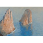 Soter Jaxa Malachowski (1867 Wolanow near Odessa - 1952 Krakow), Rocks on Capri